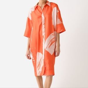 Lee Mathews Pip Silk Shirtdress M